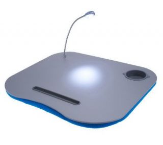 LapDesk Cozy Laptop Workstation w/ Lamp & Beverage Holder —