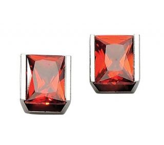 Steel by Design Red Cubic Zirconia StudEarrings —