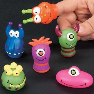 12 Adorable Monster Theme Finger Puppets Kids Birthday Party Favors