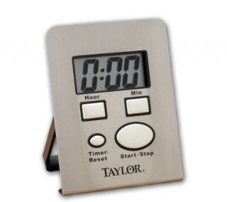 Taylor 5851 Stainless Steel Timer w/ Clock —