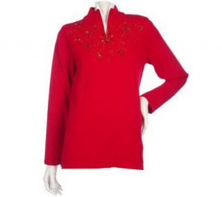 Quacker_Factory Long Sleeve Sparkle Embellished Sweater   A210262