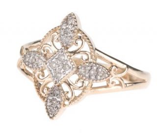 AffinityDiamond Lace Filigree Diamond Accent Ring, 14K Gold — 