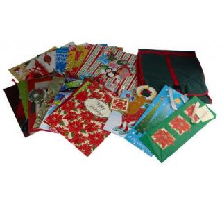 Design Scapes 65 pc Gift Bag, Wrap and Ribbon Set w/ Tri Fold 