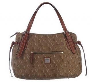 Dooney & Bourke Signature Large Nina Bag with Leather Trim —