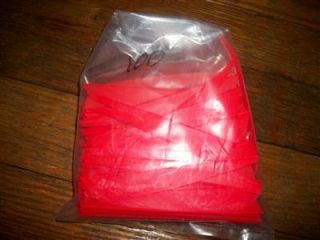  100 Pack 4" Red Vanes Arrow Fletchings