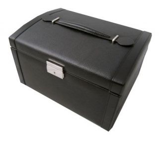 Mele Faux Leather Train Case Style Jewelry Boxin Black —
