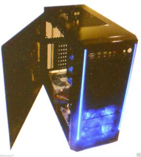Computer Desk Top Tower Chassis Standard ATX PC Case A 5938 Blue LED