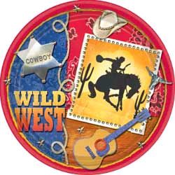Wild West Western Cowboy Theme Party Pack 8 Plates