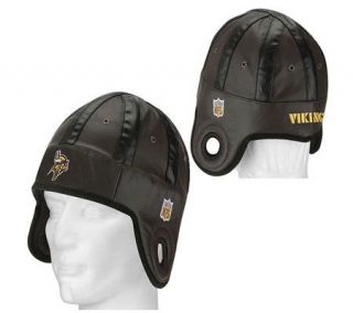 NFL Minnesota Vikings Faux Leather Helmet HeadCap —