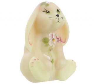 FentonArtGlass Handpainted Burmese Lop Ear 3 1/2 Bunny —