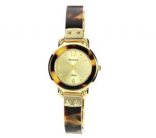 Armitron Womens Goldtone and Tortoise Resin Bracelet Watch   J310760