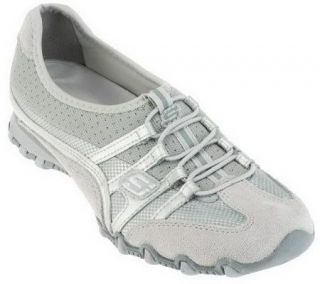 Skechers Leather and Mesh Wedge Bottom Bungee Shoes   A224563