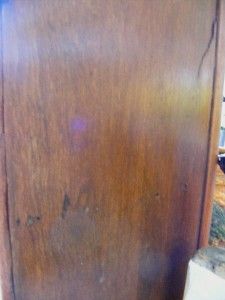 Old Wood Kitchen Cupboard Hutch with DRAWERS & 2 METAL BINS NEEDS SOME