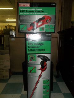 Craftsman 18V Cordless Power Handle and Hedge Trimmer Attachment