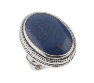 Suarti Artisan Crafted Sterling Bold Lapis Ring —