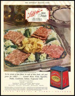 1929 Vintage Ad for Libbys Canned Corn Beef
