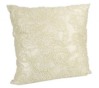 Isaac Mizrahi Live Faux Pearl Floral Design 18x18 Pillow —