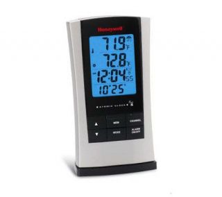 Honeywell Wireless Inside/Outside Thermo/AtomicAlarm Clock —