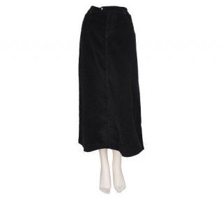 Denim & Co. 14 Wale Corduroy Five Pocket Trouser Skirt —