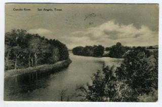 concho lake postcard san angelo texas 1920 s