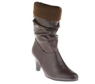Rialto Mid Shaft Boots with Sweater Collar —