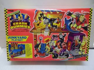 Tyco The Incredible Crash Dummies Junkyard Toy Vehicle Playset Used