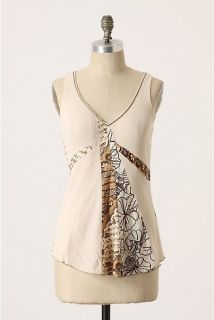 NWT Anthropologie Cravat Racerback Tank Top Blouse Silk Scarf by Tiny