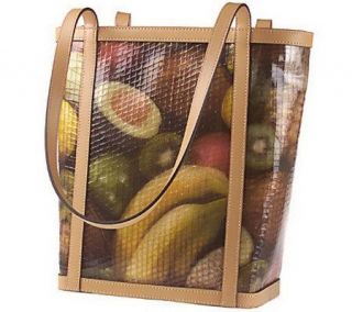 As Is Maxx, New York Fruit Print Plexi Tote Bag —
