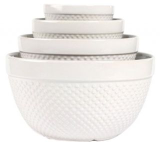 Tabletops Gallery 4 Piece Hobnail Mixing Bowl Set —