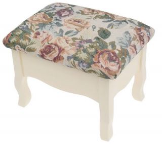 Victorian style Tapestry Footstool with Storage —