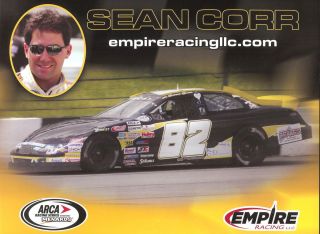  2011 Sean Corr 82 Arca Racing Series Postcard