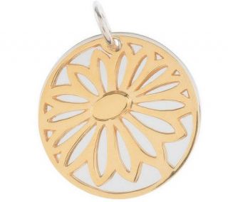 Sterling & 18K Plated Birth Month Flower Pendant —