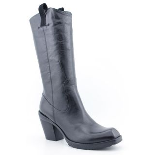 Costume National 1140256 Womens Size 9 Black Leather Fashion Mid Calf