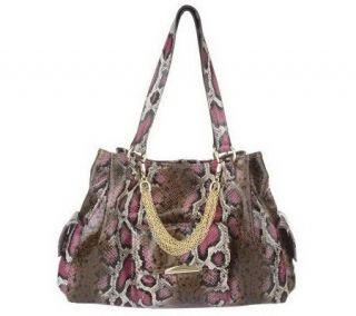 As Is Giulian a Bella Tote with Chain Detail —