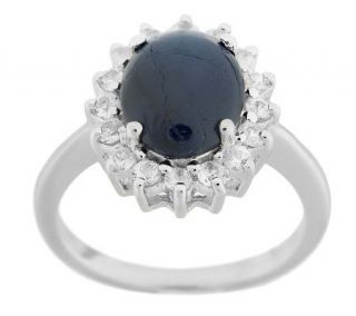 75 ct tw Star Sapphire & White Sapphire Sterling Ring —