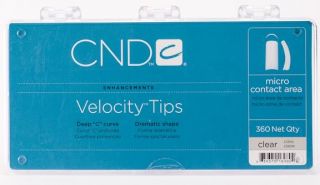 Creative Nail Design Clear Velocity Tips 360ct CND
