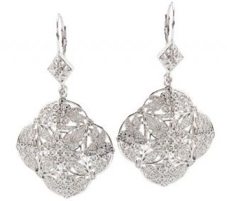 Titanic 1/3 ct tw Diamond Vintage Design Sterling Earrings —