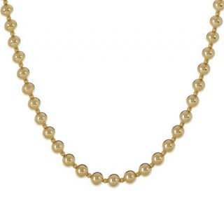 EternaGold 18 Polished Bead Necklace 14K Gold, 7.1g —