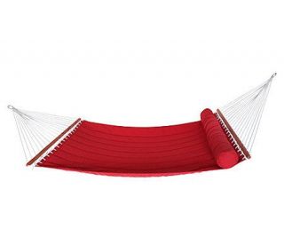 Cantina Jockey Red Sunbrella Hammock Bed w/Bolster Pillow Set