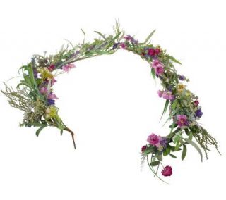 Williamsburg 5 ft. Lavender and Wildflower Garland with Greenery