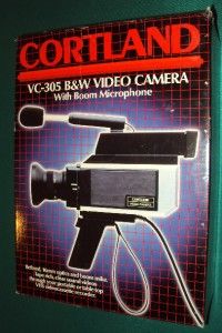 cortland vc 305 b w video camera w boom microphone