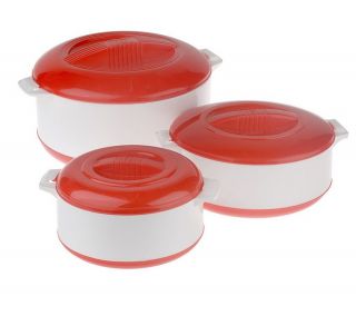 Insocore Set of 3 Stainless Steel Lined Insulated Food Containers 