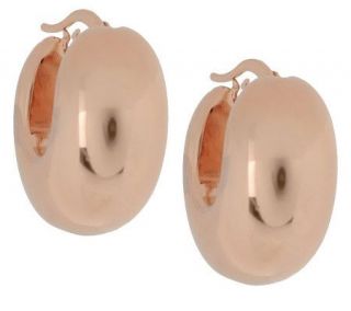 Bronzo Italia Bold Polished Huggie Hoop Earrings —