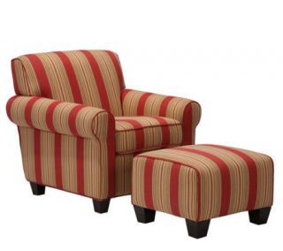 Handy Living Winnetka Cabana Chair & Ottoman   H177674