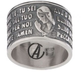 Arte dArgento Sterling Ave Maria Prayer Ring —