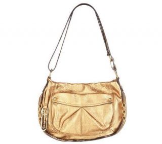Makowsky Leather Convertible Shoulder Bag w/Front Pocket — 