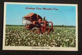  Harvester Mechanical Cotton Picker Farming Memphis TN Shelby