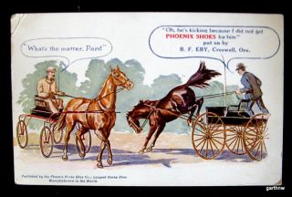 Phoenix Horse Shoe Early 1900s Postcard Creswell Oregon