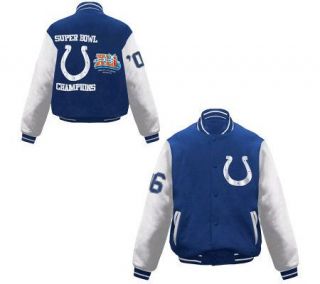 NFL Indianapolis Colts Super Bowl Champions Varsity Jacket —