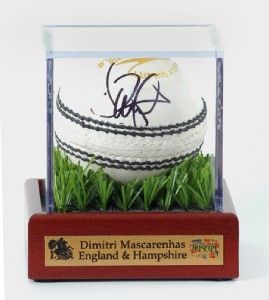 DIMI Mascarenhas Hand Signed Cricket Ball England T20
